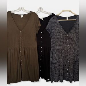 🔸3 H&M Basics Dress Bundle